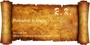 Rebeka Kinga névjegykártya